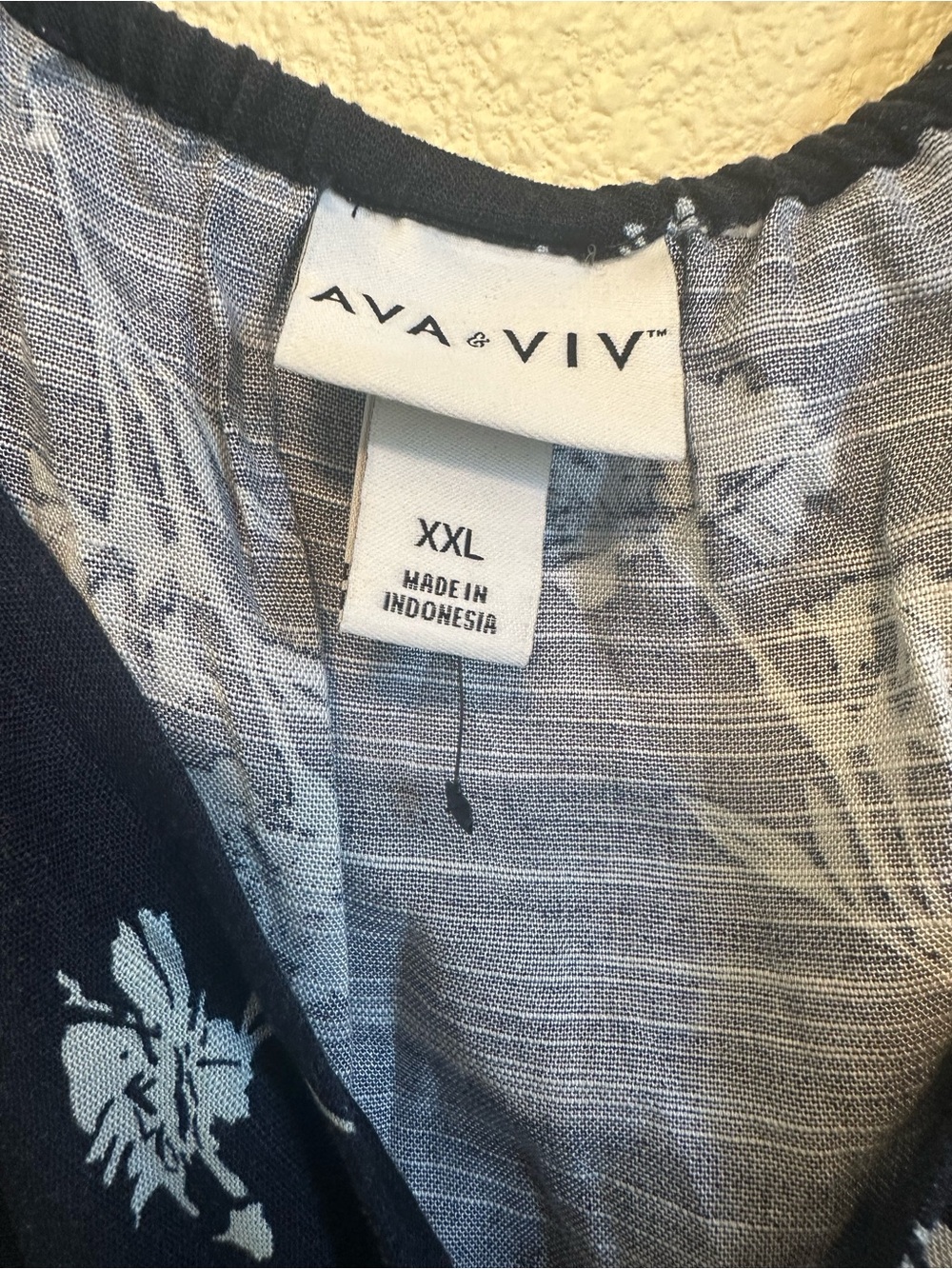 Ava & Viv Black Floral Maxi Dress with White Print - Picture 5 of 5